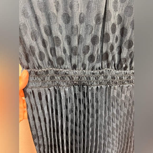 Max Studio NWT Polka Dot Pleated Flutter Sleeve Dress Size S - Picture 5 of 13